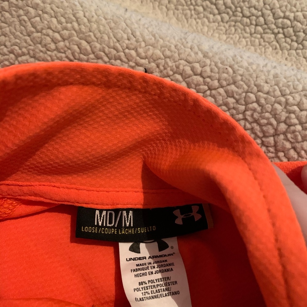 Bright orange under armed jacket